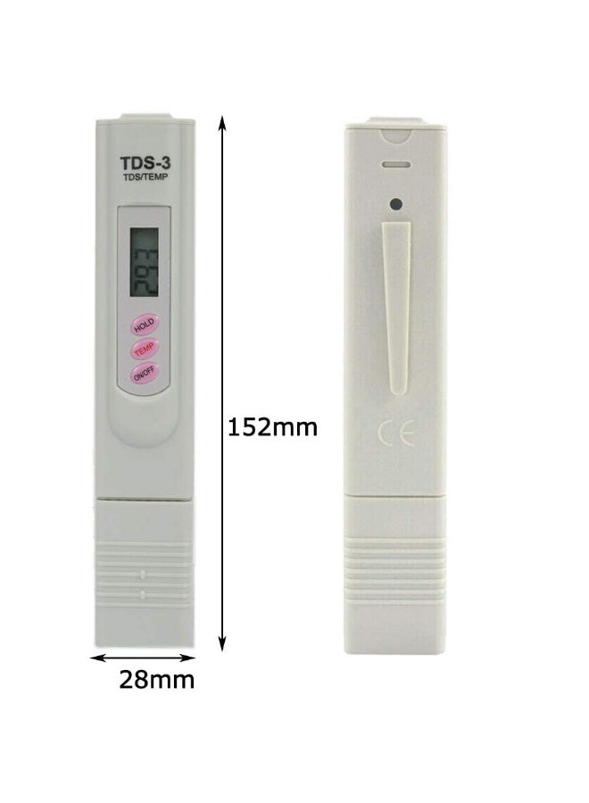 Chabeia Digital TDS Water Tester Meter, Portable Impurity Tester for Drinking Water Quality, Measures Total Dissolved Solids for Home and Aquarium Use（Grey） - Image 5